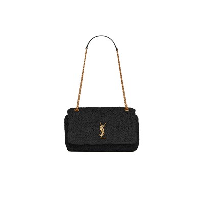 YSL JAMIE MEDIUM IN RAFFIA 515821GAAAT1000 (25*15*7.5cm)